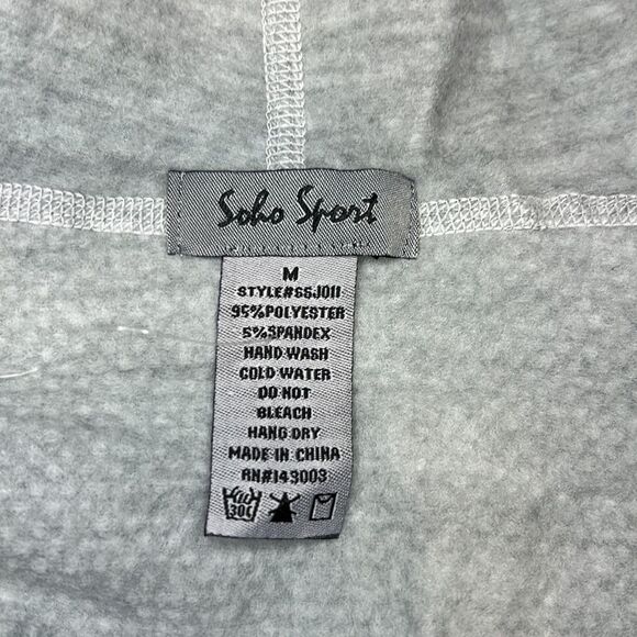 SoHo Sport Women’s Grey Zip up Hoodie Size Medium - Picture 3 of 7